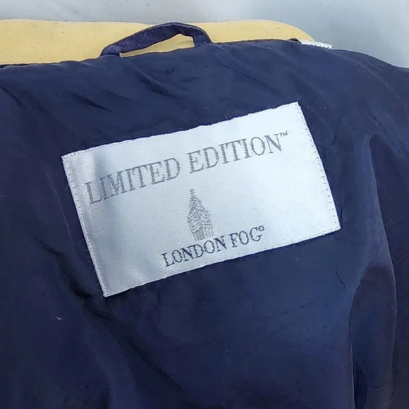 Vintage London Fog Utility Jacket/ Coat Navy Green Yellow Limited Edition Size L - Picture 10 of 10